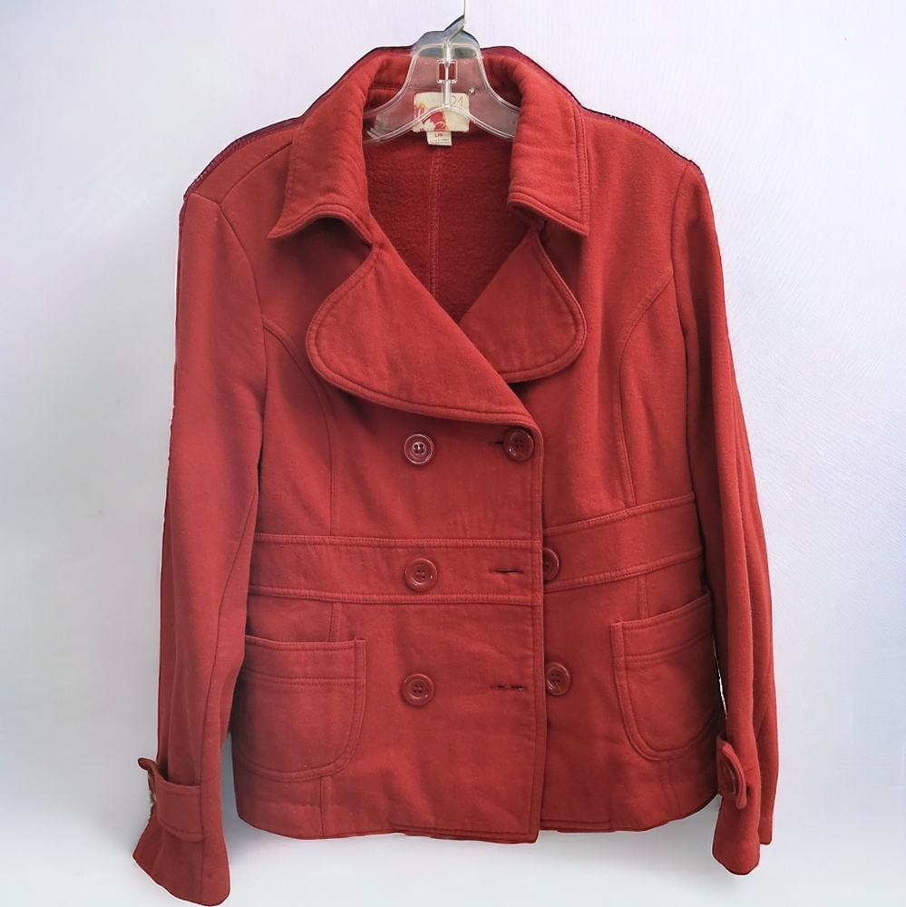 Rue21 short pea coat red size large